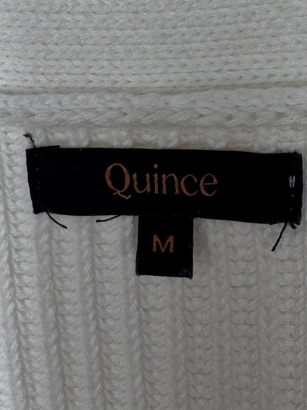 Quince 100% Organic Cotton Oversized Cardigan, Ivory, Size M - Picture 9 of 13
